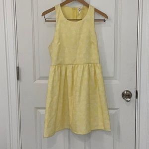 T-Back Yellow Aline Dress, Size Small
